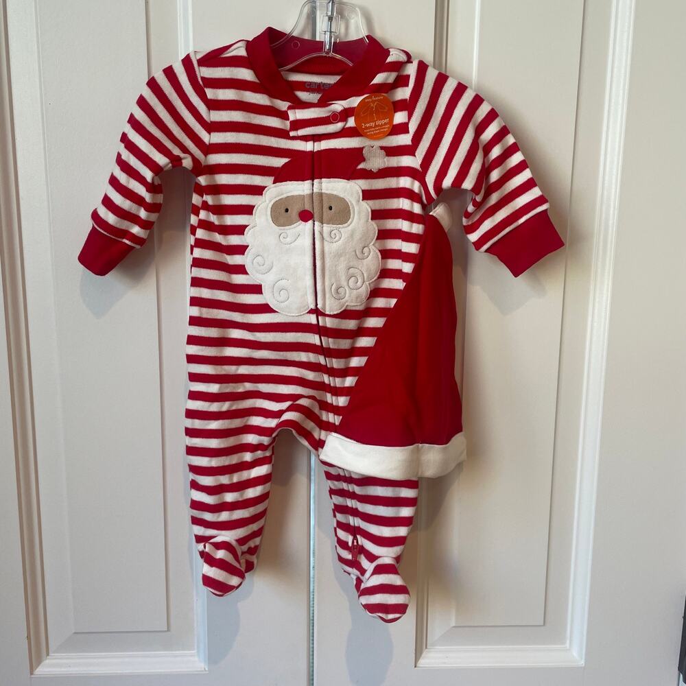 Carter's NWOT Santa Sleeper with Hat Sz 3M